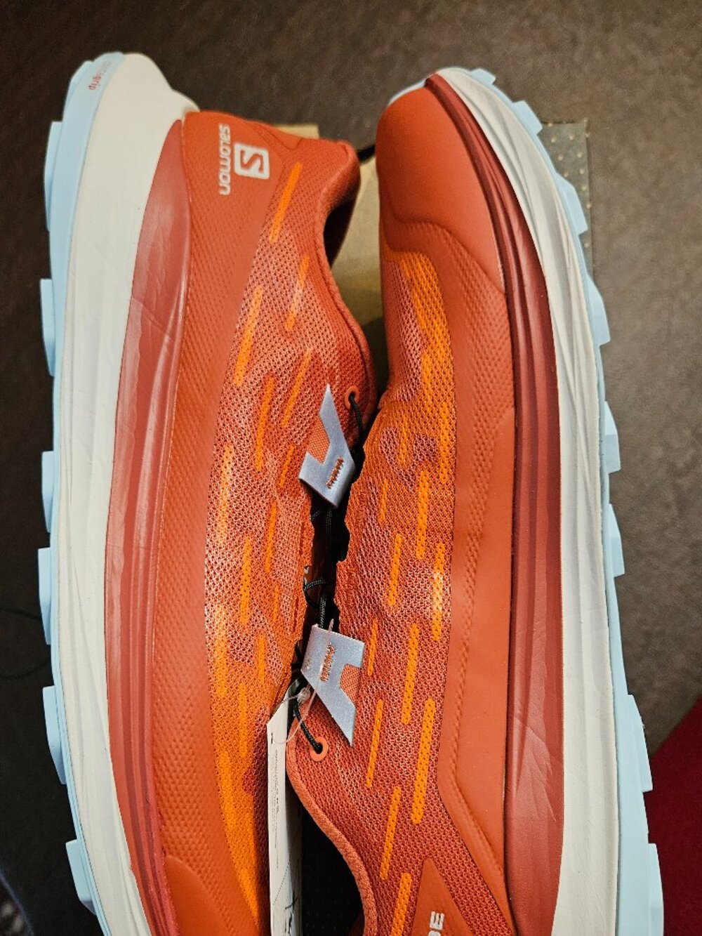 NWB Salomon Women's Ultra Glide trail running shoes Mecca Orange /Red (Sz 10.5)